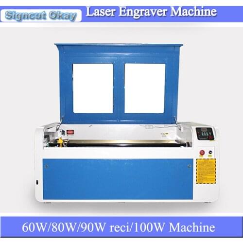 60W 80W 90W reci/ 100W laser engraving machine wooden laser engraver cutting machine 6090 for acrylic leather cloth caving