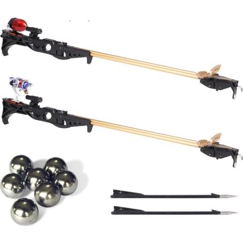 Flying Eagle Slingshot Hunting Bow Catapult Gun Rifle Fishing Reel Multi-function Steel Ball Arrow Shooting Sightscope Crossbow
