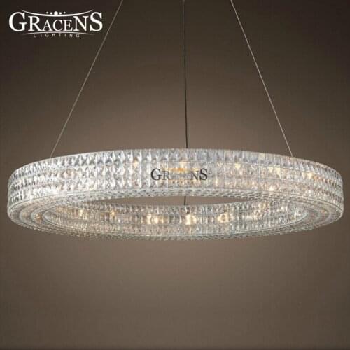 Crystal Chandelier Lightings Minimalist Creative Hollow Round Style Modern Chandeliers Lamp For Household Living Room