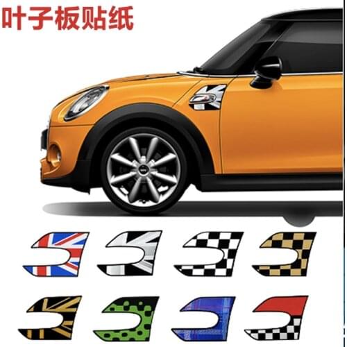 2pcs union jack Car Side Wing Fender Stickers Section Scuttles Decals For BMW MINI COOPER S F55 F56 Car Styling Auto Accessories