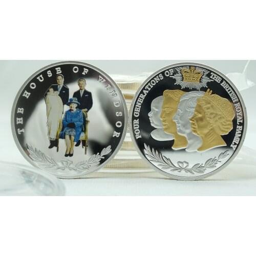 1 oz Four Generations British Royal Family Commemorative silver gold Coins Collection Collectible