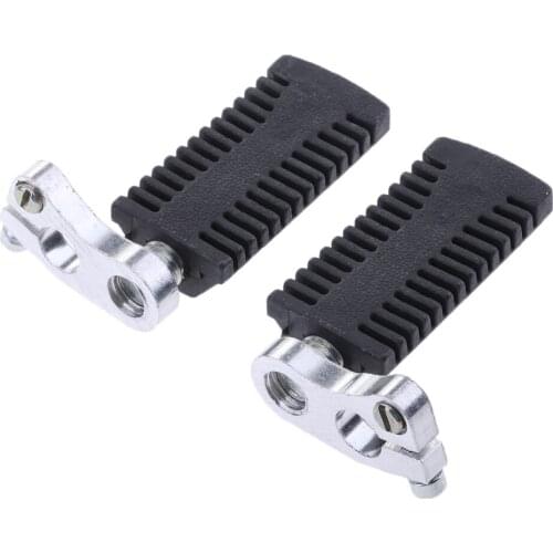 Pair Black Front Rider Footrest Foot Pedals For Pocket Bike Mini Motorcycle