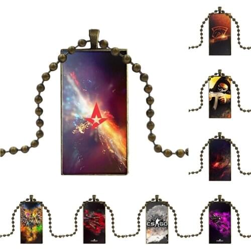 Glass Pendant Galaxy Pendant Necklace Women Bronze Plated Necklaces Jewelry For Women Wedding Counter Strike Offensive World CS