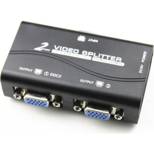2 Ports Switcher Splitter 2 Ways VGA Video Switch Adapter Converter Box for PC Monitor Accessories