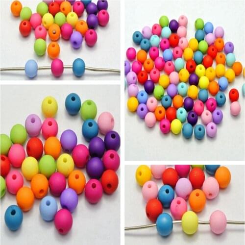 Craft DIY Mixed Color Acrylic Round Beads 6mm 8mm 10mm Imitation Wooden beads