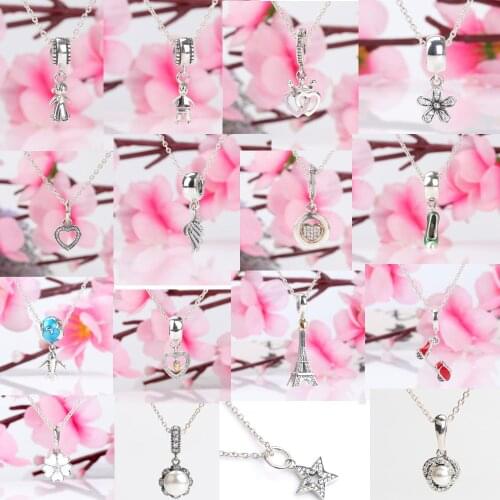 925 sterling silver beads men women love iron tower airplane pendant suitable for original Pan bracelets Diy jewelry