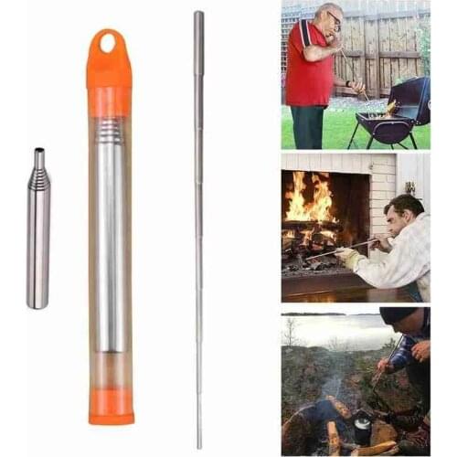 Blow Fire Tube Mouth Blowpipe Collapsible High Effective Tiny Outdoor Beach Garden Tool Camping Equipment Blowing Fire Stick