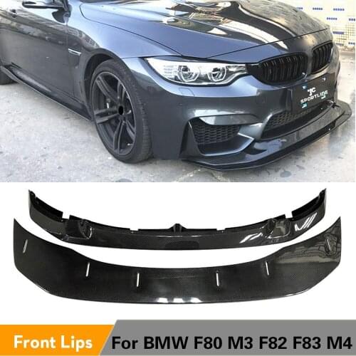 Carbon Fiber Front Bumper Lip Spoiler Splitters For BMW F80 M3 F82 F83 M4 2015 - 2019 Front Bumper Guard