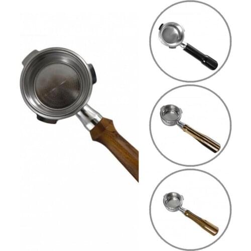 3 Ears Lightweight Ultra-fine Mesh Espresso Portafilter with Wooden Handle for Barsetto BA101/BA102