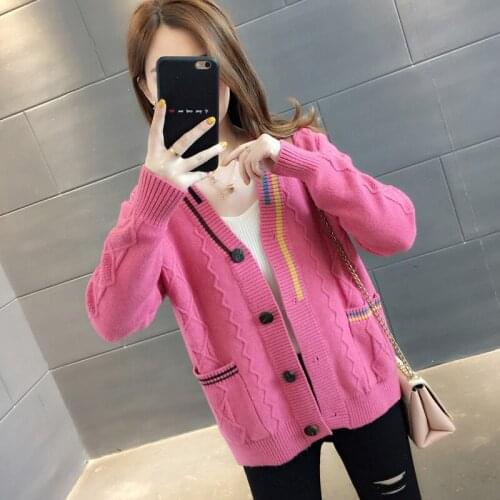 Knitted cardigan womens wear 2021 new early spring and autumn jacket foreign style small fashion sweater coat popular