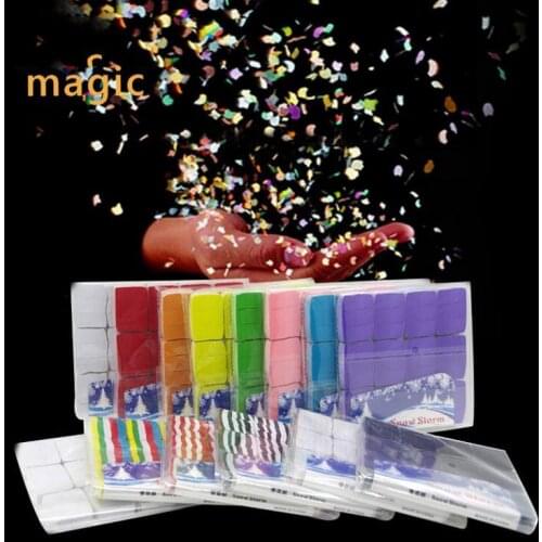 Funny Colored Paper Magic Props Selling Children Toys Paper Snowflake Confetti Throwing Hand Color Paper Family Game