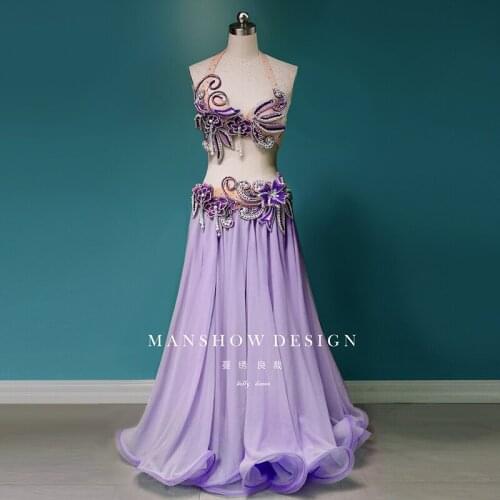 2019 New Belly Dance Costume Female Costume Suit Sexy Floating Fairy Competition/Performance Big Swing Skirt High-End Custom