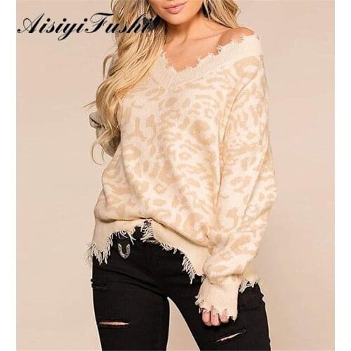 Leopard Sweater Autumn Plus Size Long Sleeve Green Knitted Sweater Women Warm Loose Soft Winter Woman Sweater Knitting Pullovers