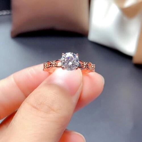 High-quality Moissan Diamond Ring S925 Sterling Silver Fashion Fine Wedding Jewelry For Women Free Shipping MeibaPJFS