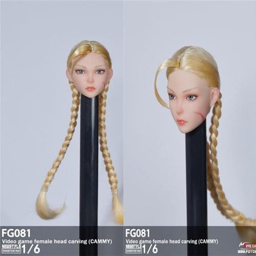 1/6 FG081 Fire Girl Toy Female Video Game Head Sculpture For 12" Action Figure Body