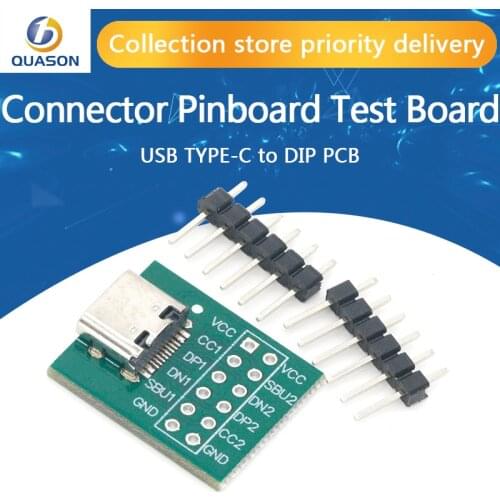 1PCS USB TYPE-C to DIP PCB Connector Pinboard Test Board Solder Female Dip Pin Header Adapter