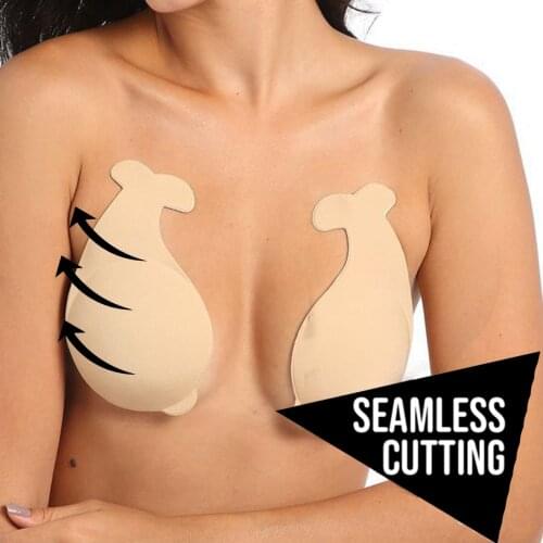 2021 Invisible Silicone Pasties Chest Stickers Reusable Nipple Covers Adhesive Bra Push Up Breast Pad Lift Up Boob Tape