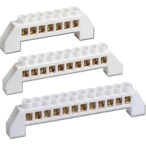 5/7/10/12 Hole Bridge Type Zero Line Ground Bar Grounding Copper Bar 6*9 + Hole Distribution Box to Zero Terminal Block