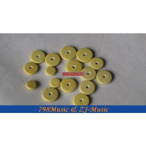 5 Sets 16pcs Flute Pads-Musical Instruments Accessories Close Hole Flute Leather Pads for C Foot Closed Hole Flute-16 Hole Flute