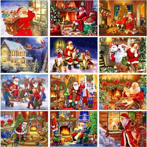Diamond painting 5D DIY lovely Santa Claus diamond inlaid embroidery cross stitch mosaic home decoration