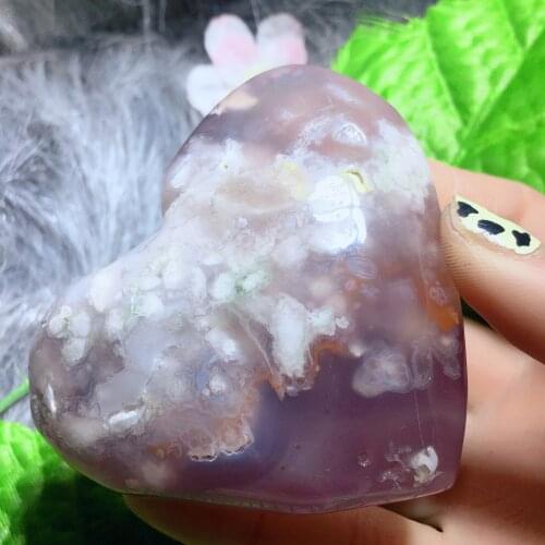 Flower agate heart 2097