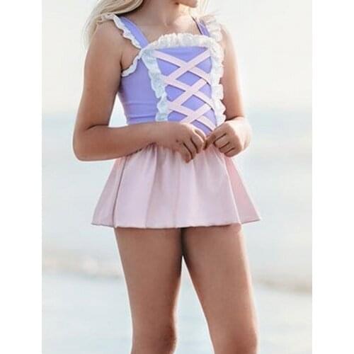 Kids clothes girls baby girl swimsuit baby girl swimwear bathing suit kids bathing suit for girls short sleeve beach dresses