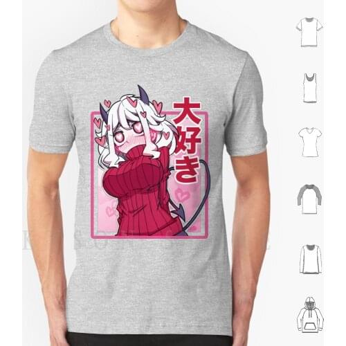 Helltaker Love Succubus T Shirt Cotton Men Diy Print Helltaker Modeus Underworld Hell Demongirl Demon Girls Lust Sin