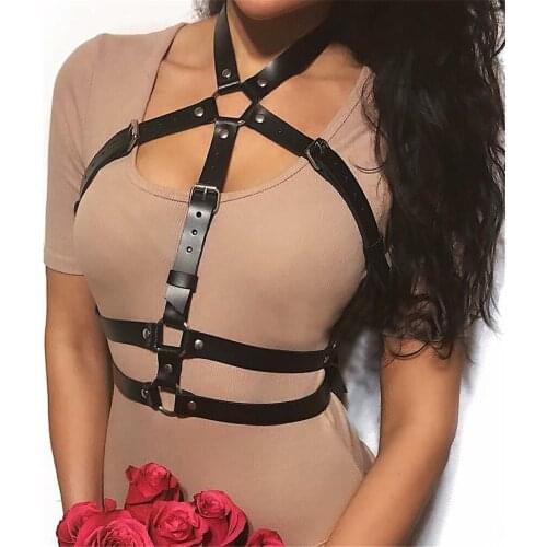Gothic Harajuku Goth Belt Leather Harness Woman Belts for Women Garter Stocking Sexy Underwear Erotics Bodys Bra Punk Clothing