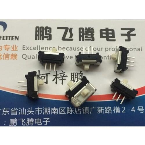 5PCS/lot Imported Japanese ALPS SSSS912000 micro toggle switch 3 feet 2 gear vertical single row sliding switch