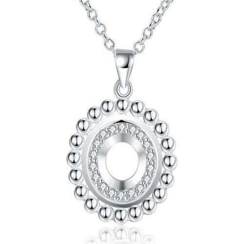 Exquisite 925 Sterling Silver colorcolorJewelry Christmas Circle Blue Sea Legend Female Personality Pendant Necklace