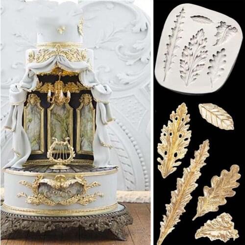 DIY Maple Leaf Silicone Cupcake Baking Mold Christmas Fondant Cake Decorating Tools Gumpaste Chocolate Candy Clay Moulds