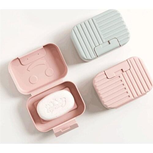 Nordic Style Soap Box With Lid Sealed Travel Portable Soap Box Home Bathroom Soap Storage Box