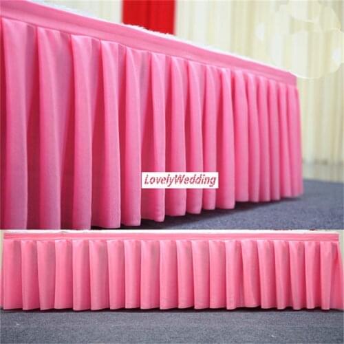 Ice silk fabric table skirt wedding backdrop for tablecloth table cover wedding stage table skirting decoration