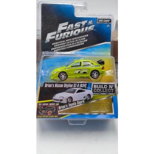 JA DA 1:64 Nissan Skyline BT-R R34 Green Alloy Metal Diecast Cars Model Toy Vehicles For Children Boy Toys gift