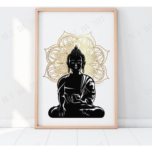 Buddha wall art, gift for yogi, meditation room, yoga print, buddha print, Zen Art, yoga studio decor, buddha decor, Lotus Art