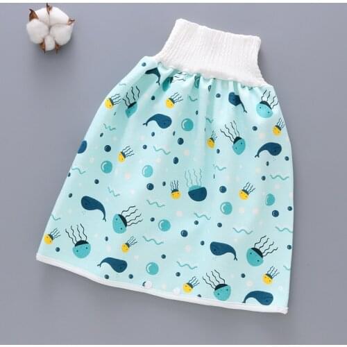 Prevent baby bed wetting pure cotton baby\s skirt for preventing leakage of urine Learning pants can be washed Skirts 0-12T