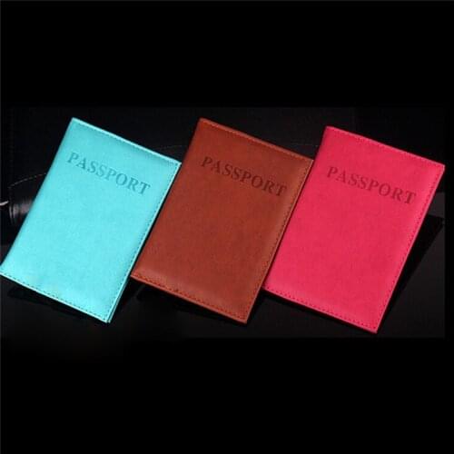 New PU Leather Women Russia Pink Passport Holder Couple Models Womens Travel Passport Cover Unisex Card Bag Man Card Holder