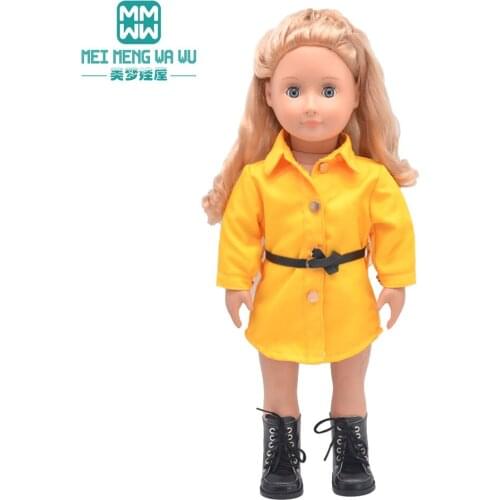 Fit 45 cm American doll clothes Shirts, trench coats, fur collar coats Girls gift
