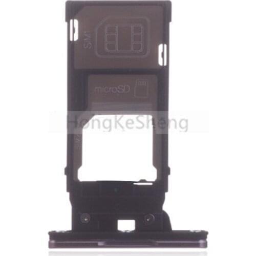 OEM SIM Card Tray + SIM Card Cover Flap+SD Card Tray Replacement for Sony Xperia XZ2 H8216 H8296