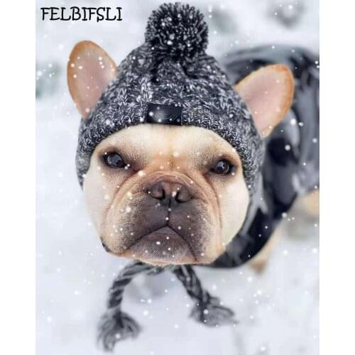 Pet hat small dog autumn winter wool knitting poodle dog hat cat accessories pet cap puppy bulldog key cover cap chihuahua