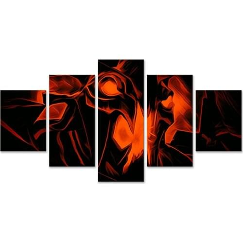 DotA2 Shadow Fiend Artwork Poster Home Decor 5 Pieces Wall Art Modern Modular Pictures Living Room Canvas Painting