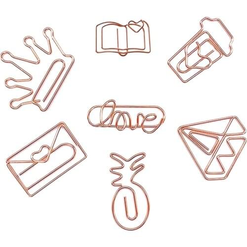 PPYY-35 Pcs Cute Paper Clips, Paper Clips in the Shape of a Love Diamond Crown-Funny Bookmark Marker Clip for Office School