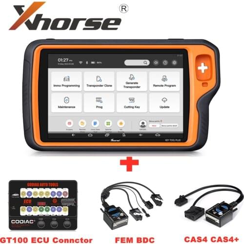 Xhorse VVDI Key Tool Plus Pad Full Configuration Key Programmer with GODAIG GT100 and for BMW FEM BDC CAS4 CAS4+ Test Platform