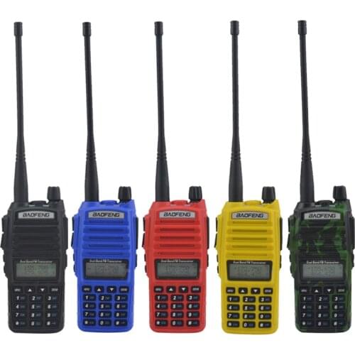 Walkie talkie baofeng uv-82 dual band VHF/UHF 136-174/400-520MHz Double PTT 5W ham two way radio uv82 FM Ttransceiver UV 82