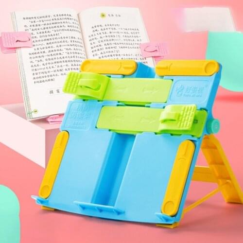 Adjustable Kid Children Reading Shelf Holder Portable Folding Book Stand Support