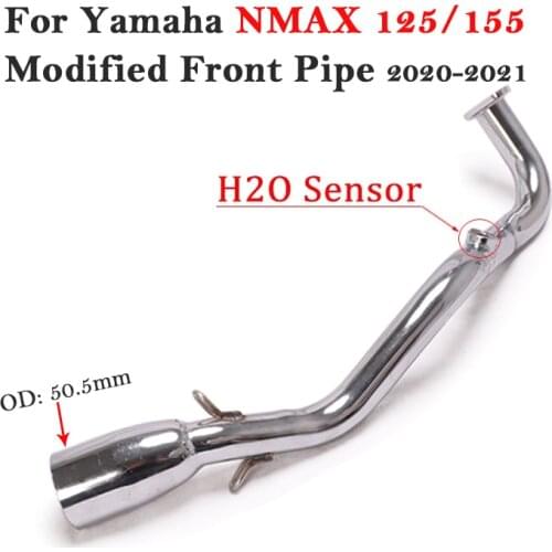 Slip On For Yamaha NMAX 125 155 NMAX155 NMAX125 2021 Motorcycle Front Mid Link Pipe 51mm Escape Exhaust System Modify Connection