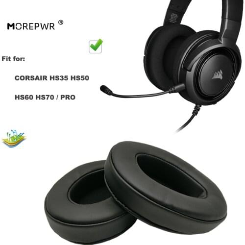 Replacement Ear Pads for CORSAIR HS 35 50 60 70 / PRO Headset Parts Leather Cushion Velvet Earmuff Earphone Sleeve Cover
