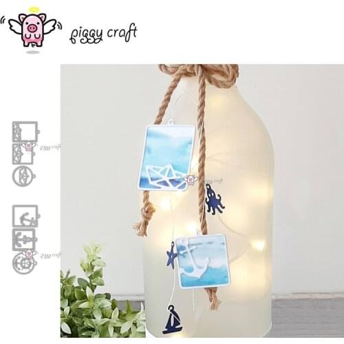 Piggy Craft metal cutting dies cut die mold Anchor sailboat tag Scrapbook paper craft knife mould blade punch stencils dies