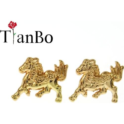 TianBo Fashion Silver Plated Horse Stud Earrings For Women Girl Jewelry Accessories Bijouterie Gifts Copper Horse Earrings
