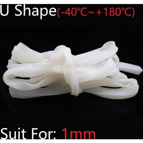 U Shape Seal Strip 1mm Channel Silicone Rubber Wrap Slid Window Car Door Shower Frameless Glass Edge Weatherstrip Soft Protect